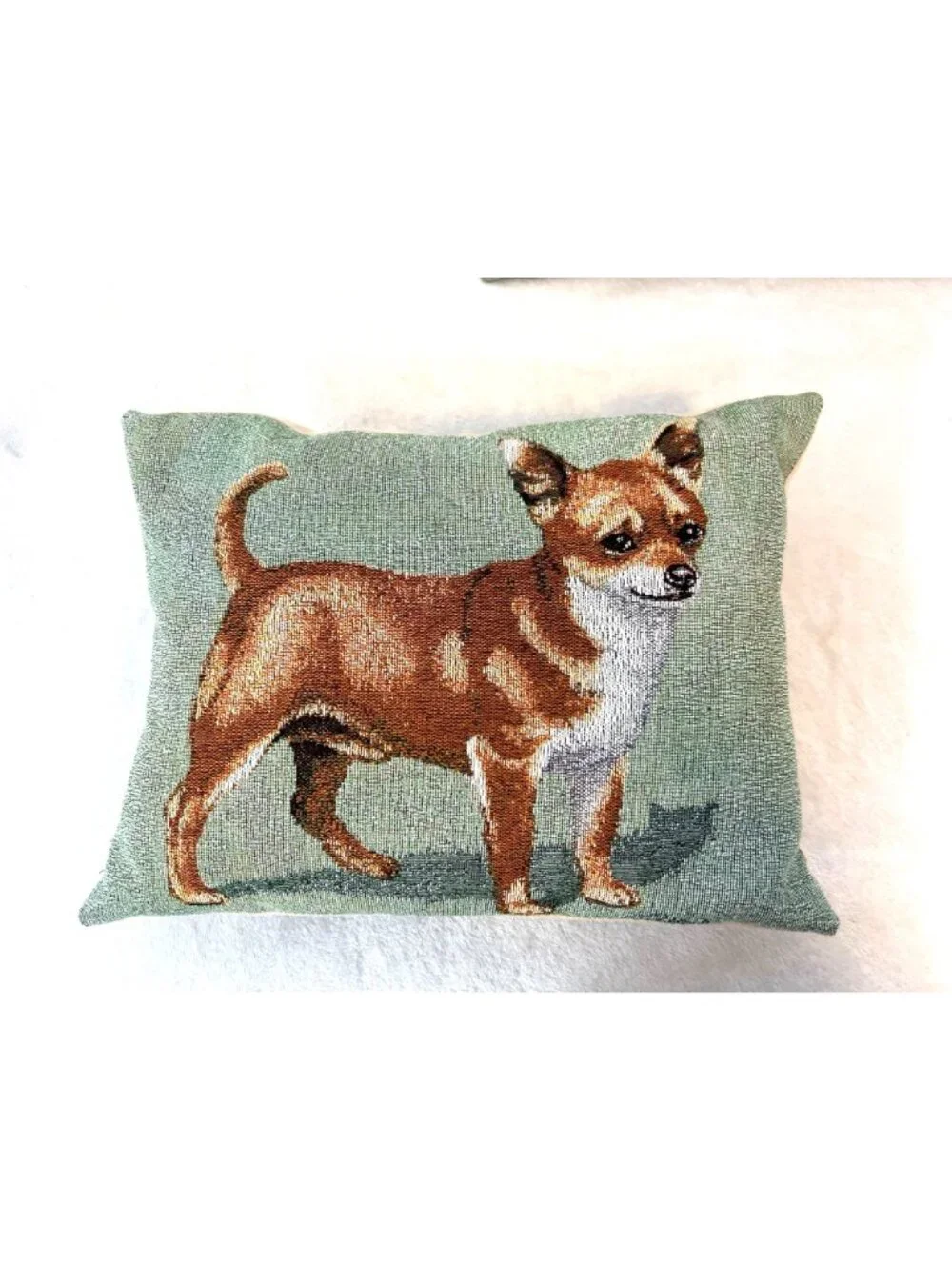 Set 2 Needlepoint Chihuahua Decorative Pillow Covers w/Pillows 11 X 14 Dogs Pups